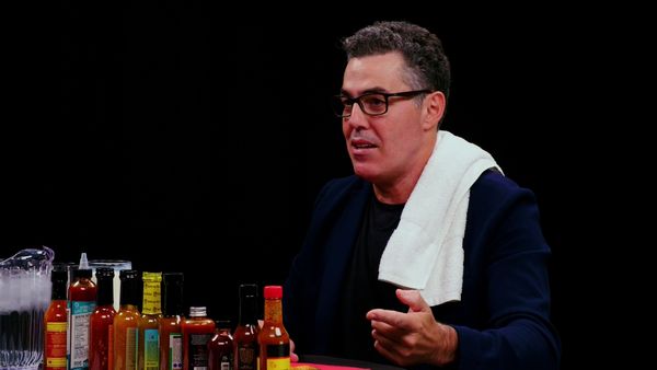 Hot Ones - Adam Carolla Rants Like a Pro While Eating Spicy Wings