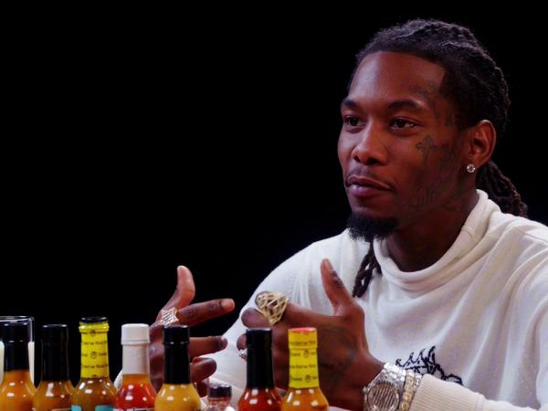 Hot Ones - Offset Screams Like Ric Flair While Eating Spicy Wings