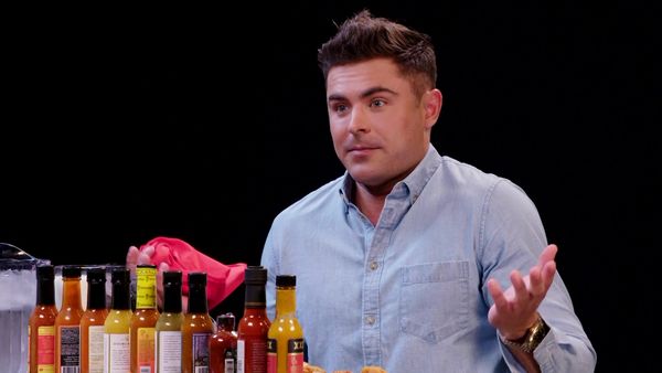 Hot Ones - Zac Efron Ups the Ante While Eating Spicy Wings
