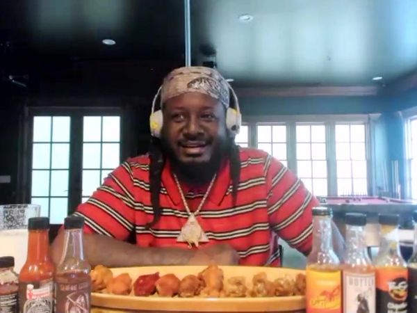 Hot Ones - T-Pain Tastes Gas While Eating Spicy Wings