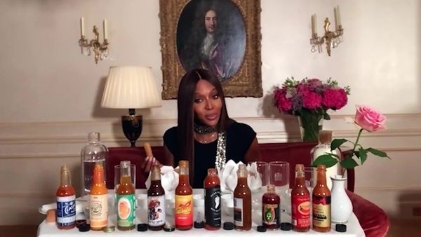 Hot Ones - Naomi Campbell Almost Faints While Eating Spicy Wings