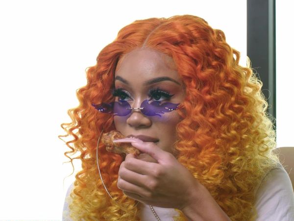 Hot Ones - Saweetie Almost Tap Tap Taps Out While Eating Spicy Wings