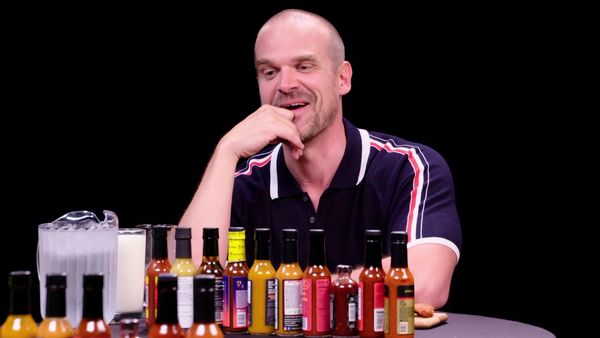 Hot Ones - David Harbour Feels Out of Control While Eating Spicy Wings