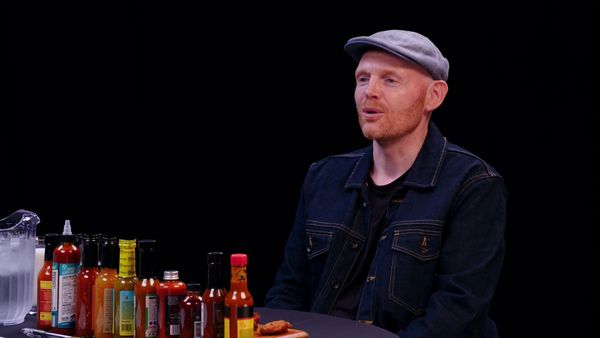 Hot Ones - Bill Burr Gets Red in the Face While Eating Spicy Wings