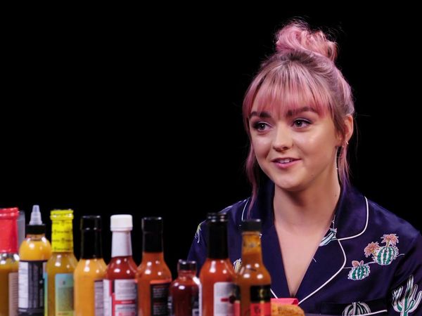Hot Ones - Maisie Williams Shivers Uncontrollably While Eating Spicy Wings