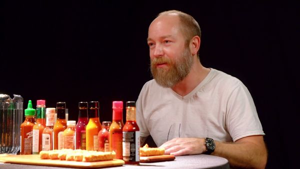 Hot Ones - Kyle Kinane Gets Angry Eating Spicy Wings