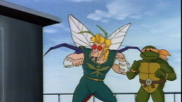Teenage Mutant Ninja Turtles (1987) - Michelangelo Meets Bugman Again