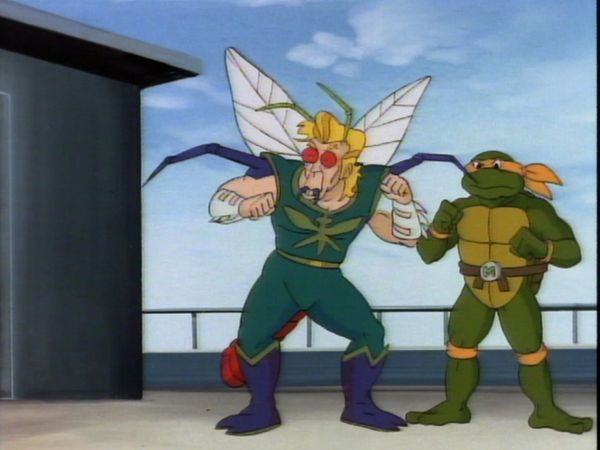 Teenage Mutant Ninja Turtles (1987) - Michelangelo Meets Bugman Again