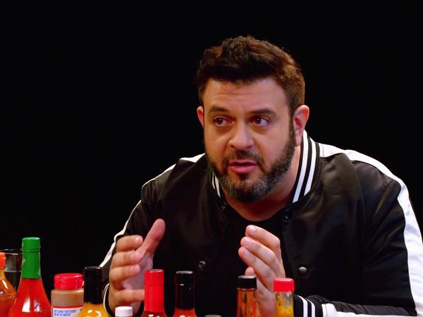 Hot Ones - Adam Richman Fanboys Out While Eating Spicy Wings