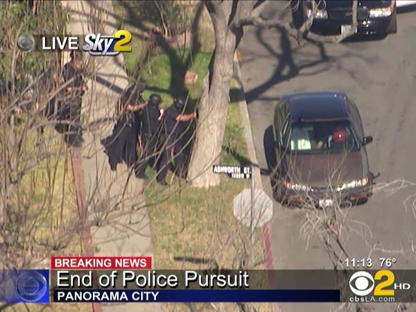 Car Chase - Wild Pursuits: 2013 - Suspect inhales from balloons during standoff with police