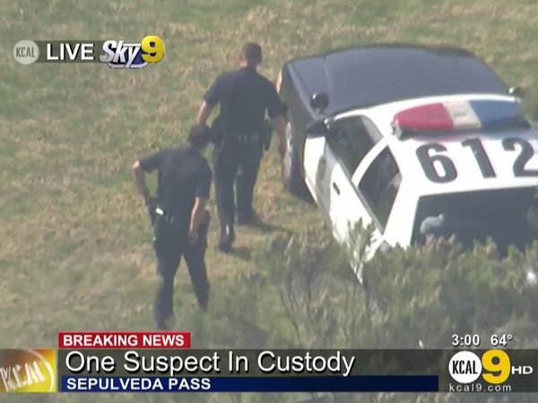 Car Chase - Wild Pursuits: 2013 - Car chase driver abandons vehicle, flees uphill on foot