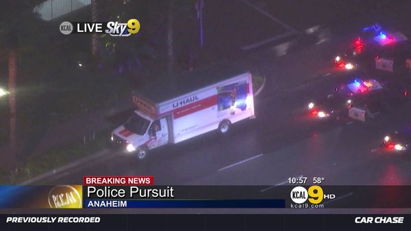 Car Chase - Wild Pursuits: 2013 - Shirtless burglary suspect in stolen rental truck leads authorities on multi-freeway chase