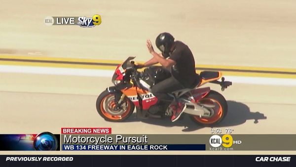 Car Chase - Wild Pursuits: 2013 - High-speed motorcycle chase spans multiple freeways