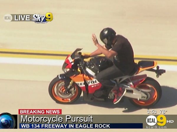 Car Chase - Wild Pursuits: 2013 - High-speed motorcycle chase spans multiple freeways