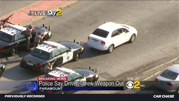 Car Chase - Wild Pursuits: 2013 - Police chase reckless driver who reportedly threw weapon out of the car window