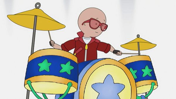 Caillou - Caillou toca bateria // A fanfarra do Caillou // Caillou canta