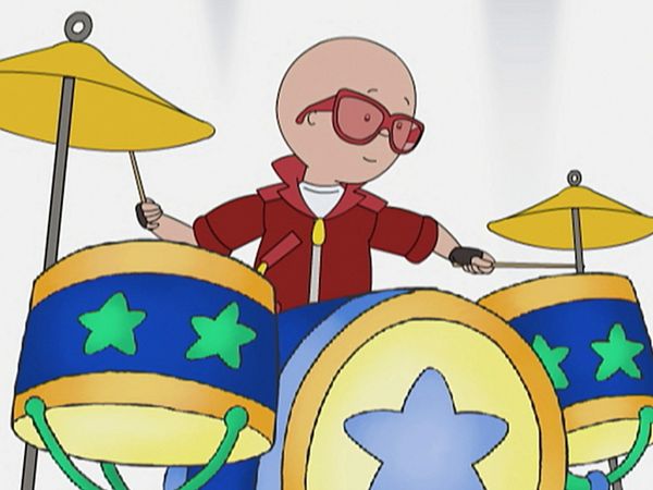 Caillou - Caillou toca bateria // A fanfarra do Caillou // Caillou canta