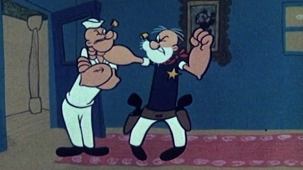 Klassischer Popeye - Vorfall in Raketenstadt / Modefotografie / Meer ohne Übel / Popeyes Junior Kopfschmerz