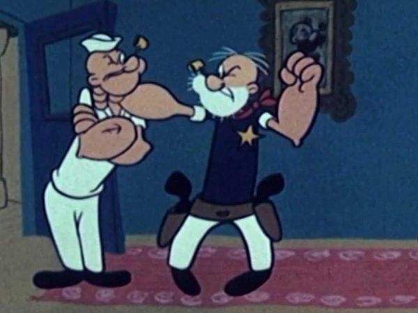 Klassischer Popeye - Vorfall in Raketenstadt / Modefotografie / Meer ohne Übel / Popeyes Junior Kopfschmerz