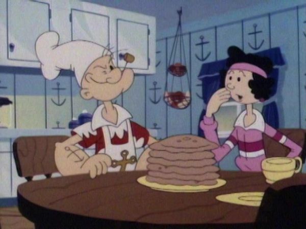 Popeye und Sohn - Junior arbeitet für Bluto, um Geld für Olivias Geburtstagsgeschenk zu verdienen. / Junior spielt eine Hauptrolle in einem Surffilm.