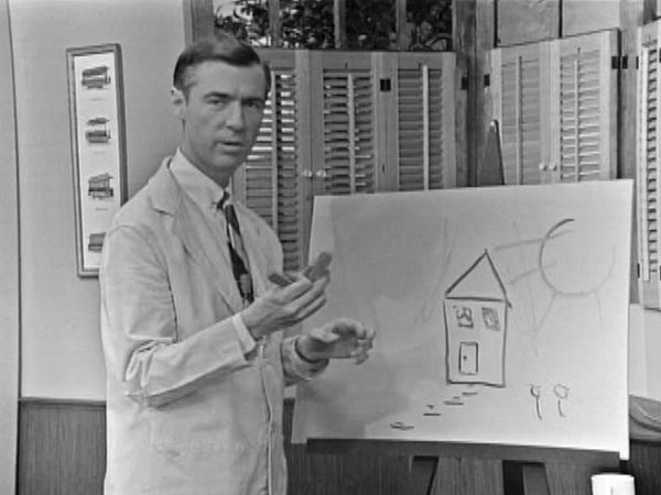 Mister Rogers' Neighborhood - Chalk Drawings and Singing