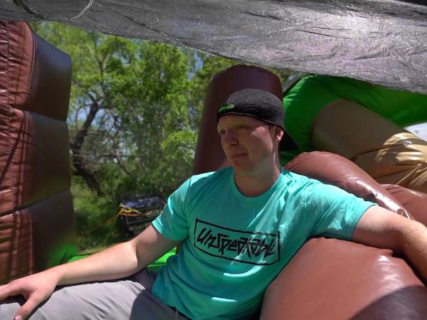 Unspeakable - $10,000 Extreme Ninja Warrior Race Challenge / Last to Leave the Bouncy House Challenge