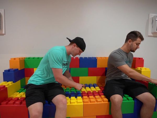 Unspeakable - Extreme Hide and Seek in Trampoline Park / Moving Into My Life Size Lego House
