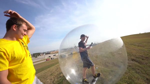 Unspeakable - Exploring the World in a Bubble Ball / Filling my Entire House in Packing Peanuts