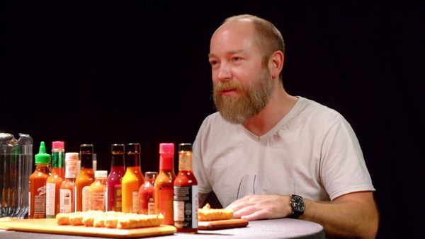 Hot Ones - Kyle Kinane Gets Angry Eating Spicy Wings