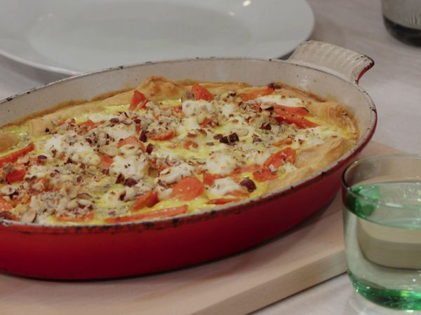 Rachs 5€-Küche - Karottentarte mit Grünkohlsalat