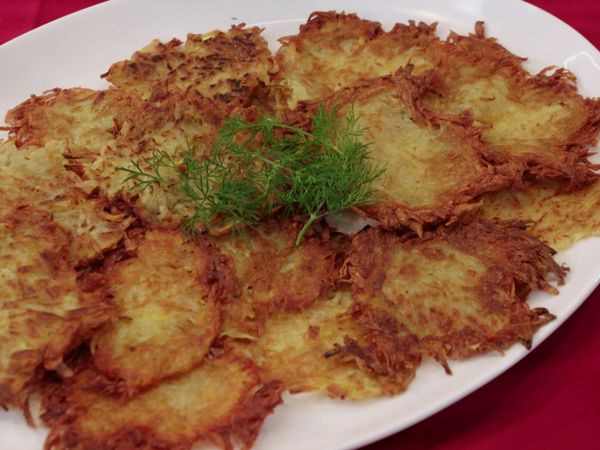 Rachs 5€-Küche - Reibekuchen mit Pilz-Stroganoff