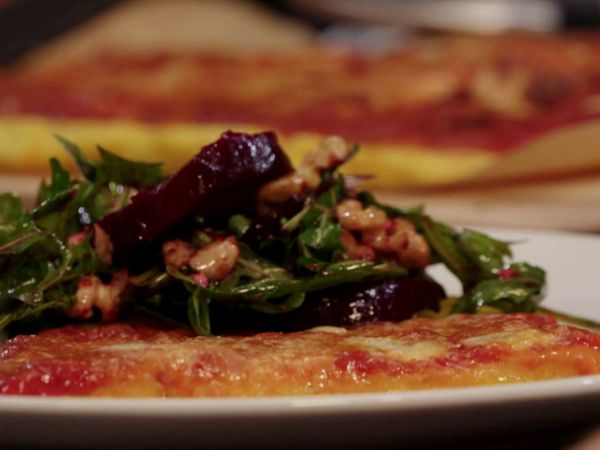 Rachs 5€-Küche - Polenta mit Rote-Beete-Salat und Tarte Tatin