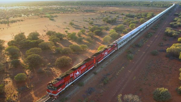 Epic Train Journeys from Above - Australia's Outback Railway