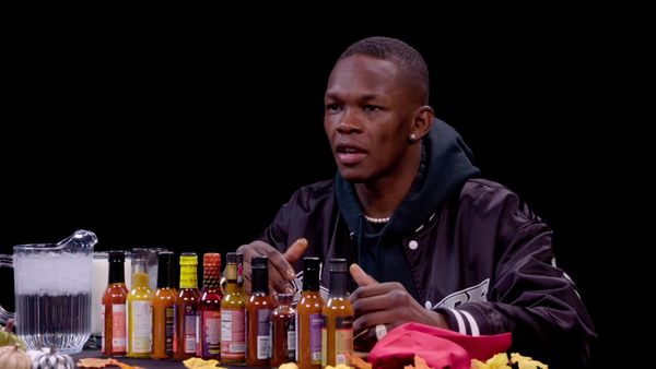 Hot Ones - Israel Adesanya Gives Thanks While Eating Spicy Wings