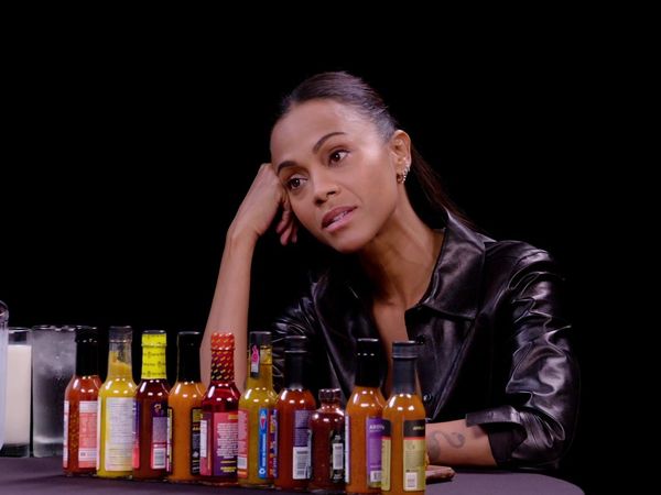 Hot Ones - Zoe Saldaña Gets Scorched By Spicy Wings