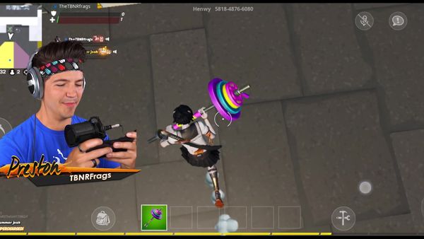 PrestonPlayz - TBNR Presents: So My Little Brother Tried To Carry Me in Fortnite Mobile / PC vs Mobile Rainbow Dropper vs My Little Brother for 100K V-Bucks!