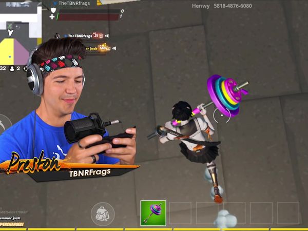PrestonPlayz - TBNR Presents: So My Little Brother Tried To Carry Me in Fortnite Mobile / PC vs Mobile Rainbow Dropper vs My Little Brother for 100K V-Bucks!