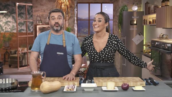 A Bocados - Risotto ahumado de calabaza con teja de idiazabal