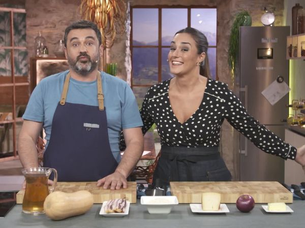 A Bocados - Risotto ahumado de calabaza con teja de idiazabal