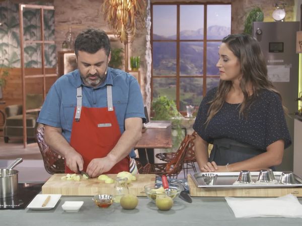 A Bocados - Txitxarro a la plancha con gazpacho verde