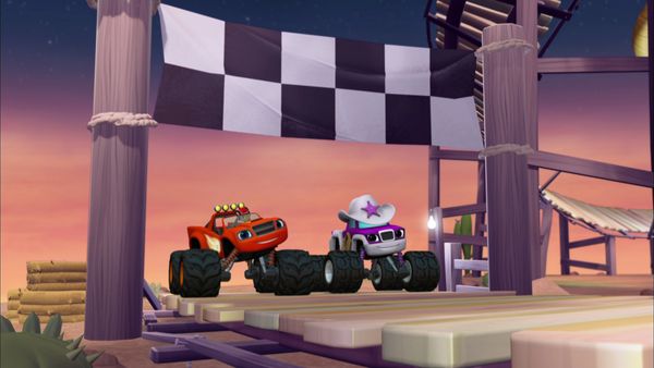 Blaze e os Monster Machines - Crianças, Família, Animação, Diversão, Brincadeira, Carros, Brinquedos, Pista, Corrida, Touro