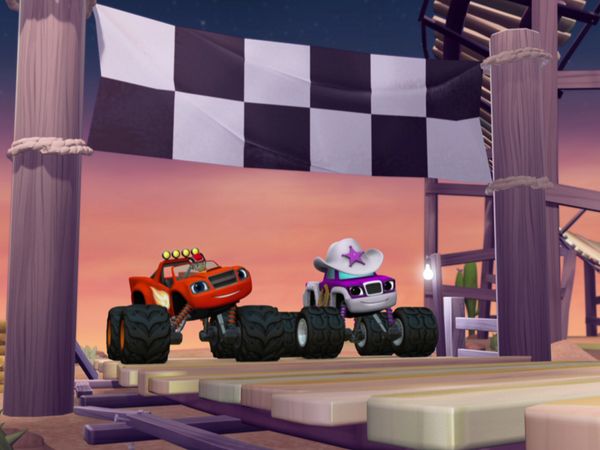 Blaze e os Monster Machines - Crianças, Família, Animação, Diversão, Brincadeira, Carros, Brinquedos, Pista, Corrida, Touro