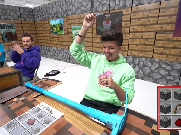 Preston & Brianna - Living Like My Minecraft Character for 100 Days / I Sent Preston Back to Minecraft School