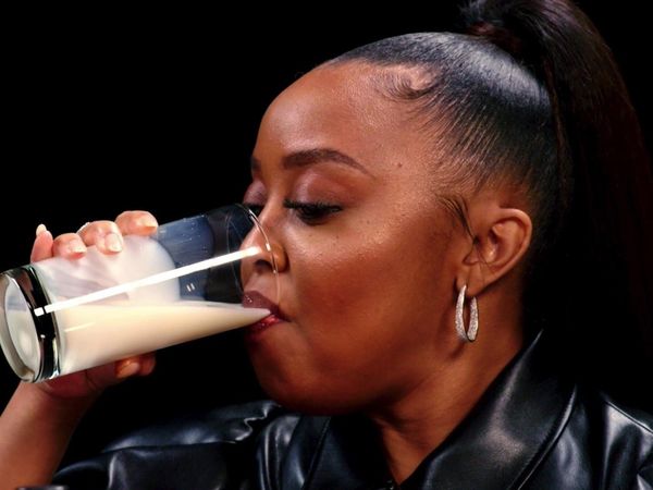 Hot Ones - Quinta Brunson Faces Her Fear of "Hot Ones" While Eating Spicy Wings