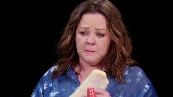 Hot Ones - Melissa McCarthy Prepares for the Worst While Eating Spicy Wings