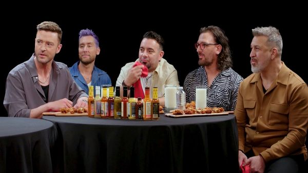 Hot Ones - *NSYNC Breaks Another Record While Eating Spicy Wings