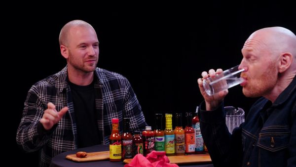 Hot Ones - Bill Burr Gets Red in the Face While Eating Spicy Wings