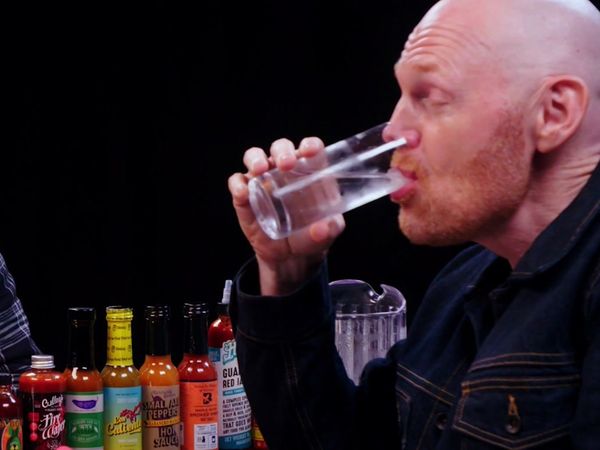 Hot Ones - Bill Burr Gets Red in the Face While Eating Spicy Wings
