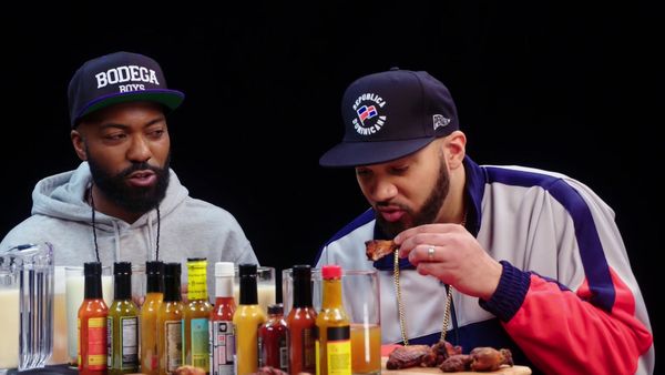 Hot Ones - Desus and Mero Get Smacked By Spicy Wings
