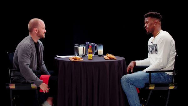 Hot Ones - Jimmy Butler Goes Rocky Balboa on Spicy Wings